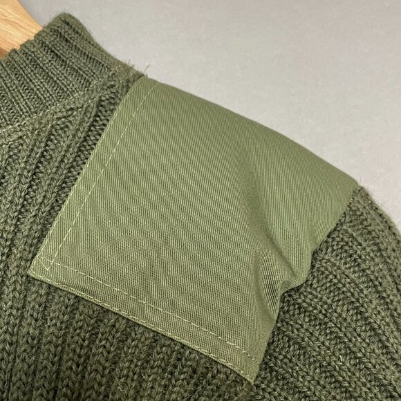 Vintage Jack Young Associates Sweater Tactical Military Green Size 38 Ribbed - Picture 10 of 12